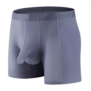 Cuecas dos homens boxers sexy confortável roupa interior perto bolha bupadded boxershorts meninos calcinha troncos masculino