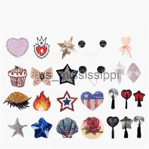 Breast Pad Sexy Pasties Stickers Star Shape Chest Sticker Heartshaped Nipple Cover Tassel Pendant Nipple Cover Multishape Chest accessory x0831
