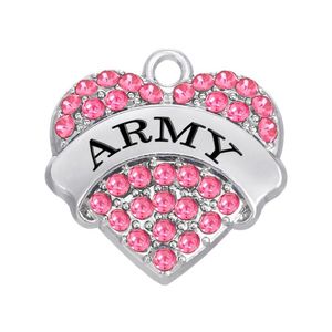 Charms nytt mode lätt att diy 3 st mycket militärserie armé charm fyra färgkristall smycken som passar för halsband eller släpp Deliv DHX1A