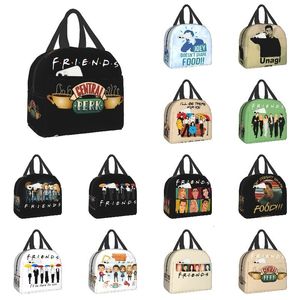 Pacotes de gelo Sacos isotérmicos Central Perk Friends Lunch Bag para mulheres crianças à prova de vazamento refrigerador térmico caixa isolada escritório trabalho escola piquenique 230830