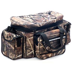 Sacos ao ar livre 50 * 30 * 25cm Saco de pesca à prova d'água Nylon Grande capacidade Multi-Purpose Saco de equipamento de pesca de duas camadas Sacos de ombro ao ar livre X429 230831