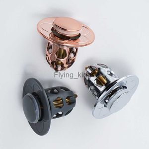 Rose Gold Pop-Up Drain with Hair Catcher and Deodorant for Bathroom Kitchen Sink