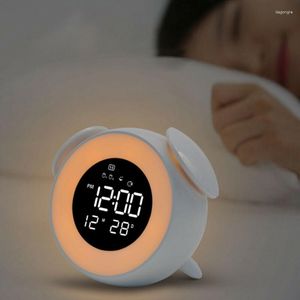 Столовые часы светодиодные сигналы тревоги цифровой сенсор датчик управления электронными часами кровати для ночной лампы пробуждения