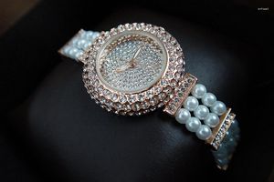 Wristwatches Exquisite Non Slip Wear-resistant Perfect High-end Pearl Watch Custom Korean Fashion