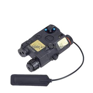 Torcia stroboscopica a led bianco laser a punto rosso An/Peq-15 per visione notturna su guida standard da 20 mm.