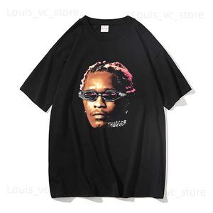 Erkek Tişörtler Genç Thug Thugger Graphic T-Shirt Erkek Kadın Büyük Boy Tees Hip Hop Tshirt Vintage Sweatshirt Erkek Pamuk T Shirt T230831