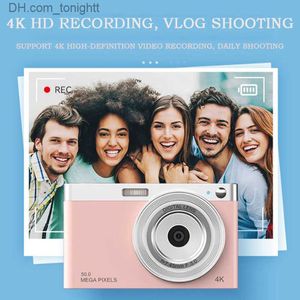 Kameror Portable Digital Camera HD Micro SLR 4K Video 50MP CCD Retro Vlog 2.88in IPS -skärm Auto Focus Selfie Q230831