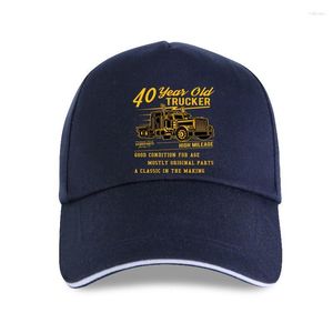 Ball Caps Cap Hat Funny 40 Year Old Trucker Slogan & Truck Driver Haulage Motif For 40th Birthday Anniversary Gift Mens Black Top
