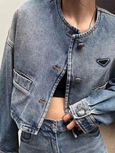 Kadın mavi denim tasarımcı moda ceketler sonbahar kadınlar uzun kollu lüks serin sim dış giyim kadın motosiklet kot pantolon kadın kıyafetler