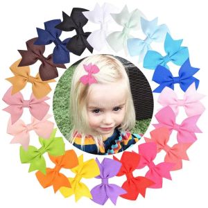 Solid Color Grosgrain Ribbon Hair Accessories Hair Clips Cute Girls Mini Bow Hairpins Boutique Barrettes Kids Headwear