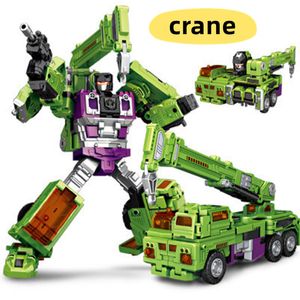 Nbk Oversize Devastator 6 In 1 Transformation Toys Robot Excavator Toy Transformer Devastator Model Kit Action Figure Toy For boys Construction Vehicle Kid Toy