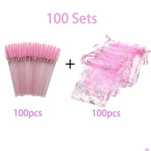 False Eyelashes 300/200/100/50 Sets Pink Eyelash Bag Colorf Butterfly Eye Lashes Packaging Box Beauty Gift Baggies Wholesale Lash Dr Dh8Gr