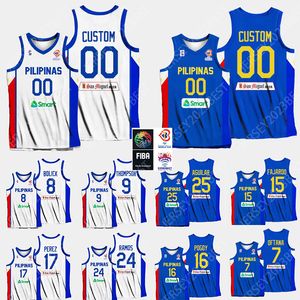 2023 Filipinler Jersey Milli Takım Dünya Kupası 4 Kiefer Ravena Basketbol Forması 7 Timothy Başlıyor 15 Haziran Mar Fajardo 19 Kai Sotto 6 Clarkson Jalen XS-4XL