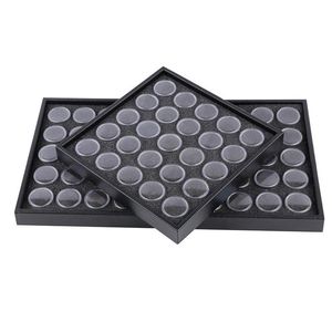 Nail Art Decorations 2550 Nail Art Jewelry Storage Box Black Drill Box Transparent Bead Gems Bottle Plastic Empty Pot Nail Tools 230830