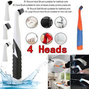 Hand Push Sweepers Electric Sweeper Handheld Cleaning Brush Power Scrubber With 4 Replacement Heads Dirt Oil Dust Cleaner Lawn Balayeuse 230830