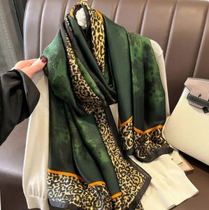 Hijab Echarpe Scarf Fashion Silk Scarves Spring Chiffon Stripe Flower Print Beach Towel Scarf for Designer Women Girl Sunscreen