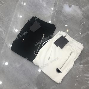 22SS Herrkvinnor Designer Pants Metal Triangle Etikett Dragkedja Pocket Nylon Pant Men Webbing Trousers Black White XinxinBuy S-XL335D