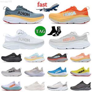 Scarpe da corsa firmate Hoka Bondi Hokas Carbon X2 Clifton Sneakers Ambra Gialla Tripla Bianca Harbor Mist Lunar Rock Shell Coral Peach Parfait Scarpe da ginnastica 882ess