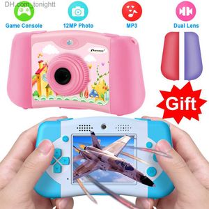 Camcorders Prograce Kids Camera Toy Game Consoles Child Digital Selfie Video Gaming Photo Girls' Birthday Gift Q230831
