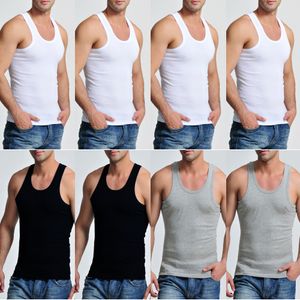 Homens camisetas 8 pcs algodão mens sem mangas tanque top sólido músculo colete homens undershirts oneck gymclothing tees tops corpo hombre roupas 230830