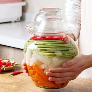 Бутылки банки 255 кг корейский стеклянный контейнер kimchi kimchi kimchi кухня утолщенные маринованные банки домашние огурцы запечатано 230830