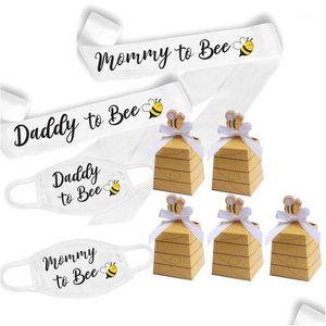 Partydekoration „Daddy Mommy To Be“, Schwangerschaftsankündigung mit Biene-Motiv, Geschlechtsoffenbarung, Junge oder Mädchen, Babyparty, Geschenkbox, Po-Requisiten, Drop-Lieferung