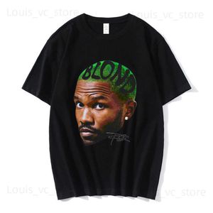 Мужские футболки Frank Vintage Graphic Trube Blond Hip Hop Poploy Music Singer R B Футболка для мужчин Женская мода негабаритная футболки с коротким рукавом T230831