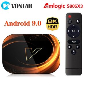 Set Top Box VONTAR X3 4GB 32GB 8K TV BOX Android 9 Smart Android TVBOX 9.0 Amlogic S905X3 Wifi 1080P BT 4K Set Top Box media player 230831