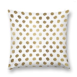 Yastık lüks sahte altın yaprak polka noktaları fırça darbeleri fırlatma oturma s ev dekor