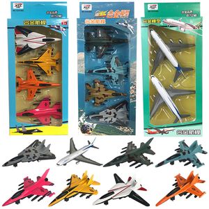 Aircraft Modle Children's simulation alloy airplane toy mini military fighter plane pull back airplane model 230830