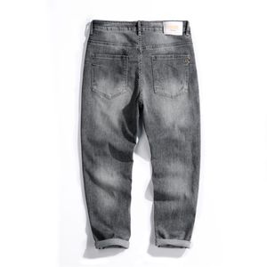 Rose Embroidery Jeans High Quality Fashion Blue Black Ripped Male Tide Slim Pants287Z