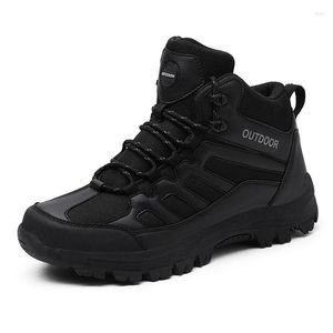 Stiefel Militär Männer Tragen-Beständig Wanderschuhe Atmungsaktive Casual Outdoor Turnschuhe Leder Taktische Kampf Jagd Ankle Boot