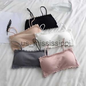 Outros itens de beleza de saúde com sutiã almofada circunferência reta fio sutiã laço bonito lingerie menina suspender colete x0831