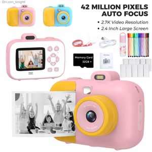 Camcorders High-definition Digital Camera Instant Photo Children's Large Head Sticker 1000 mAh Durable for Photography Q230831