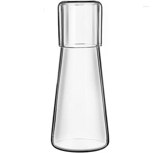 Tumblers 3x claro conjunto de jarra de água de cabeceira com vidro de copo para quarto nightstand night cup