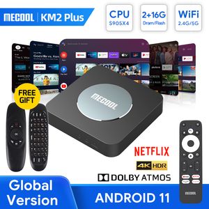 Set Top Box MECOOL Android TV Box KM2 Plus 4K Amlogic S905X4 2G DDR4 Ethernet WiFi Multi-streamer HDR 0 TVBOX Home Media Player Set Top Box 230831