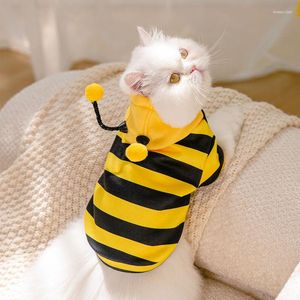 Dog Apparel Pet Clothes Winter Autumn Striped Hoodie Cute Pattern Small Cat Sweater Kitten Puppy Pullover Fashion Coat Poodle Chihuahua
