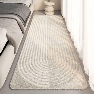 Carpets Striped Bedroom Carpet Bedside Rug Fluffy Large Carpet Living Room Plush Lounge Rug Floor Mat Soft Velvet Carpets For Children 230831