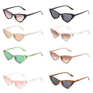 Hot Sale UV400 Solglasögon för kvinnor Cat Eye Retro Solglasögon Trendiga Vintage Small Frame Eyewear Fashion Streetwear Accessories