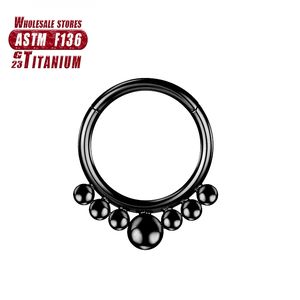 Zirkonbrosk Tragus näsring Hoop Body Helix Industrial G23 Septum örhängen Klickar gångjärn Sektion Kvinnor