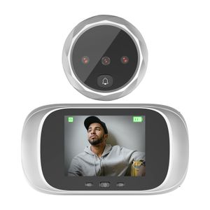 Videodörrtelefoner Taktark Digital Viewer Integrerad dörrklocka med Night Vision Electronic Peephole 2 8 tum LCD -skärm 230830