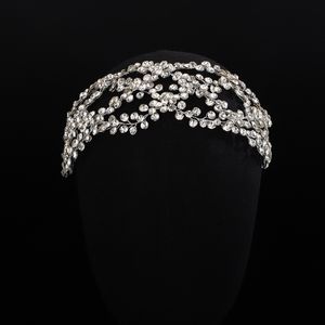 Hair Accessories Luxury Silver Bridal Headband Party Handmade Headpiece for Women Wedding Hair Accessories Jewelry Gold Headdress 230830