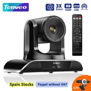 IP Cameras 1080P USB PTZ Camera 3X Optical Zoom Video Conference Work with OBS for Church Education Live Streaming 230830