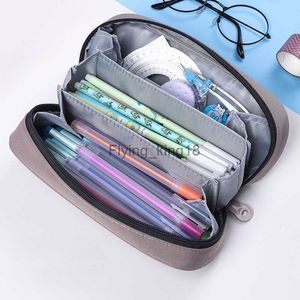 Pencil Bags Creative Canvas Exquisite Pencil Case Teenager Cute Pen Case Large Capacity Pencil Bag School Stationery Supplies HKD230831