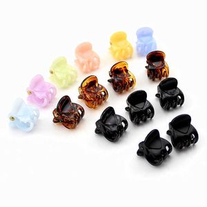 Acrylic mini grab clip cute bangs clip women's curly hair butterfly hair clip handmade accessories black hair accessories