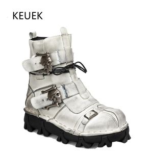 Stiefel Luxus Retro Männer Stiefeletten Design Echtes Leder Outdoor Motorrad Stiefel Arbeitsschuhe Anti Rutsch Verschleißfest 6C 230831