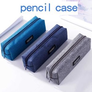 Sacos de lápis 2 peças novo grande estojo de lápis grande capacidade menino menina bolsa de lápis papelaria lona bolsa de lápis material escolar saco de armazenamento de lápis HKD230831