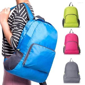 Mochila escolar dobrável para acampamento, caminhada, ultraleve, dobrável, para viagem ao ar livre