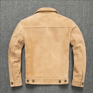 Men's Leather Faux Real 100 Jacket Clothing Spring Autumn Short Coat Slim Cowhide Jackets for Man Giubotto Pelle Uomo 230831