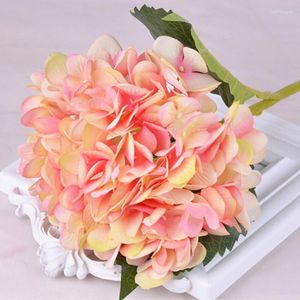 Fleurs décoratives fleur artificielle branche unique Simulation hortensia Bouquet de mariage Mini décor à la maison